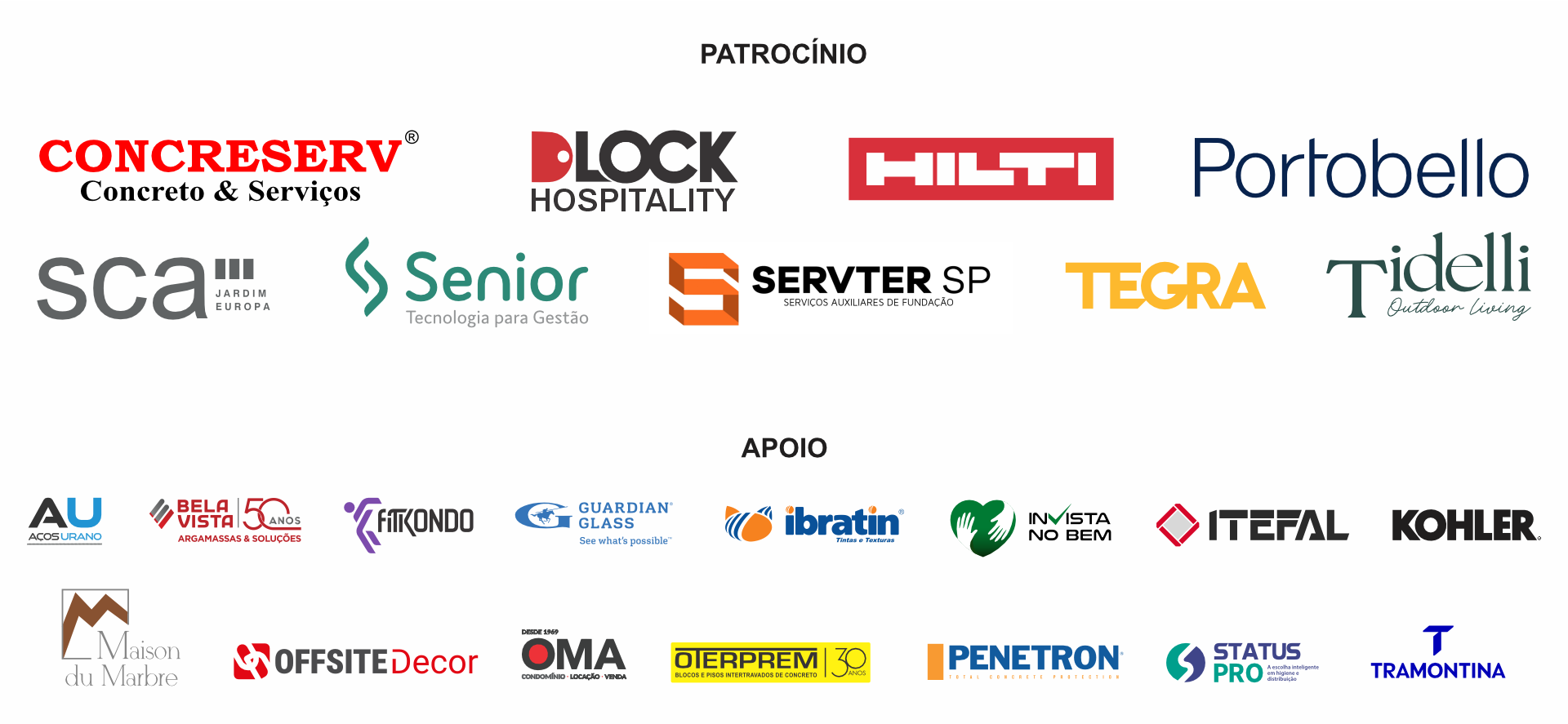 Régua de patrocinadores e apoiadores do C3 Open 2026